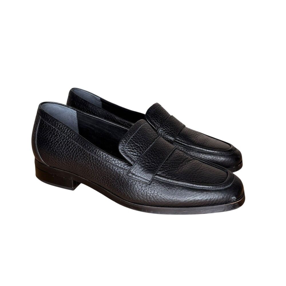Vionic Loafers Size 8.5 Sellah Black Leather Slip On Pebbled Comfy Blokecore